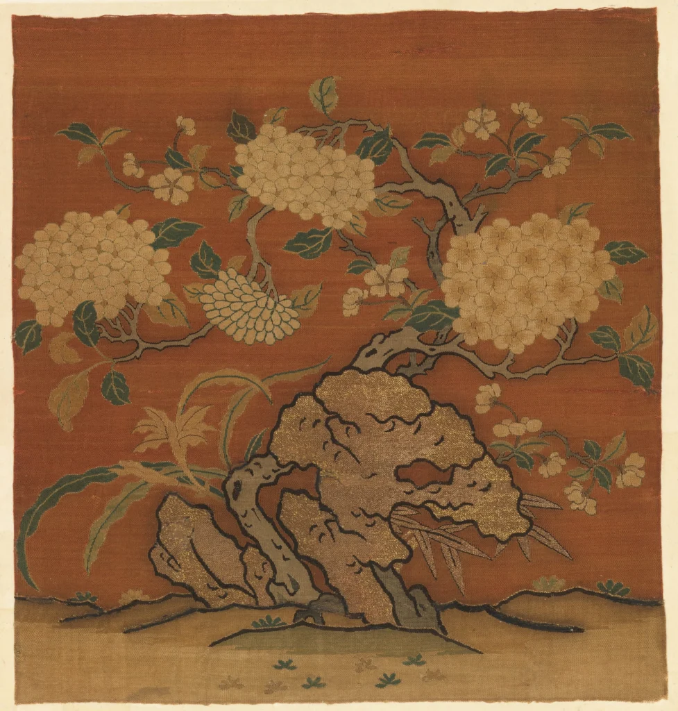 Hydrangea flowers painting during the Ming dynasty
